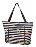 'Flamingo Zip n' Go' Beach Bag